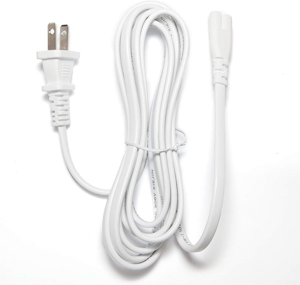 [UL Listed] OMNIHIL White 10 Feet Long AC Power Cord Compatible with Sangean WR-11SE, WR-16, Table Top Radio